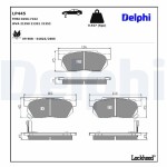 DELPHI Piduriklotsi komplekt,  ketaspidur LP445