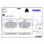 DELPHI Piduriklotsi komplekt,  ketaspidur LP459