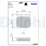 DELPHI  Piduriklotsi komplekt,ketaspidur LP45