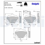 DELPHI Piduriklotsi komplekt,  ketaspidur LP475