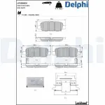 DELPHI Piduriklotsi komplekt, ketaspidur LP5000EV