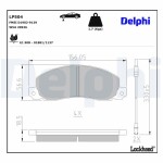DELPHI  Комплект тормозных колодок, дисковый тормоз LP504