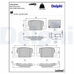 DELPHI Piduriklotsi komplekt,  ketaspidur Electric Vehicle Range LP5107EV