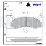 DELPHI Piduriklotsi komplekt,  ketaspidur LP521