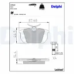 DELPHI Piduriklotsi komplekt,  ketaspidur LP522