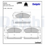 DELPHI Piduriklotsi komplekt,  ketaspidur LP543