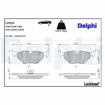 DELPHI  Комплект тормозных колодок, дисковый тормоз LP555