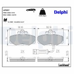DELPHI Piduriklotsi komplekt,  ketaspidur LP557