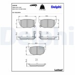 DELPHI Piduriklotsi komplekt,  ketaspidur LP570