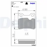DELPHI Piduriklotsi komplekt,  ketaspidur LP586