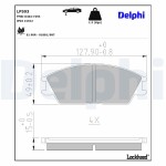 DELPHI  Комплект тормозных колодок, дисковый тормоз LP593