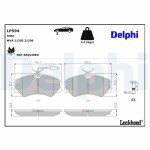 DELPHI Piduriklotsi komplekt,  ketaspidur LP594