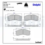 DELPHI Piduriklotsi komplekt,  ketaspidur LP595