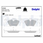DELPHI Piduriklotsi komplekt,  ketaspidur LP602