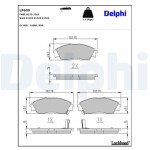 DELPHI Piduriklotsi komplekt,  ketaspidur LP605