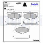 DELPHI Piduriklotsi komplekt,  ketaspidur LP606