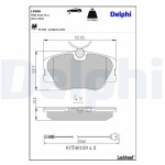 DELPHI  Piduriklotsi komplekt,ketaspidur LP608