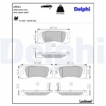 DELPHI Piduriklotsi komplekt,  ketaspidur LP611