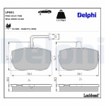 DELPHI Piduriklotsi komplekt,  ketaspidur LP651