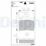 DELPHI  Комплект тормозных колодок, дисковый тормоз LP655