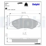 DELPHI Piduriklotsi komplekt,  ketaspidur LP673