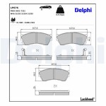 DELPHI Piduriklotsi komplekt,  ketaspidur LP676