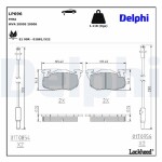 DELPHI  Комплект тормозных колодок, дисковый тормоз LP696
