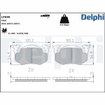 DELPHI Piduriklotsi komplekt,  ketaspidur LP699