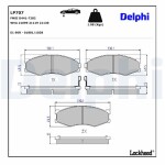 DELPHI Piduriklotsi komplekt,  ketaspidur LP707