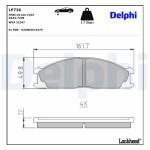 DELPHI Piduriklotsi komplekt,  ketaspidur LP726