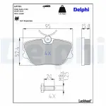 DELPHI Piduriklotsi komplekt,  ketaspidur LP731
