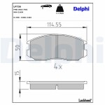 DELPHI Piduriklotsi komplekt,  ketaspidur LP736