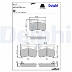 DELPHI Piduriklotsi komplekt,  ketaspidur LP743