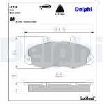 DELPHI Piduriklotsi komplekt,  ketaspidur LP766