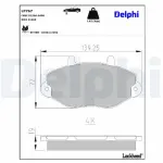 DELPHI Piduriklotsi komplekt,  ketaspidur LP767