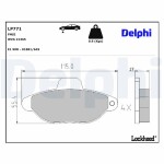 DELPHI Piduriklotsi komplekt,  ketaspidur LP771