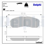 DELPHI Piduriklotsi komplekt,  ketaspidur LP779