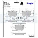 DELPHI Piduriklotsi komplekt,  ketaspidur LP784