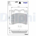 DELPHI Piduriklotsi komplekt,  ketaspidur LP785