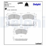 DELPHI Piduriklotsi komplekt,  ketaspidur LP801