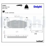 DELPHI Piduriklotsi komplekt,  ketaspidur LP802