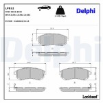DELPHI Piduriklotsi komplekt,  ketaspidur LP812