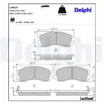 DELPHI Piduriklotsi komplekt,  ketaspidur LP813