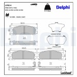 DELPHI Piduriklotsi komplekt,  ketaspidur LP814
