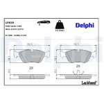 DELPHI Piduriklotsi komplekt,  ketaspidur LP839
