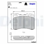 DELPHI Piduriklotsi komplekt,  ketaspidur LP844