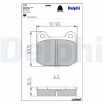 DELPHI Piduriklotsi komplekt,  ketaspidur LP87