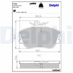 DELPHI Piduriklotsi komplekt,  ketaspidur LP881