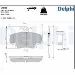 DELPHI Piduriklotsi komplekt,  ketaspidur LP885