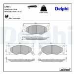 DELPHI Piduriklotsi komplekt,  ketaspidur LP891